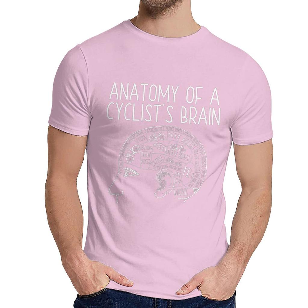 Summer Man T Shirt Cycling Funny Design Anatomy Of A Cyclists Brain Natural Cotton Graphic O
