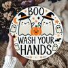 Iron Sign Halloween Ghosts Witch Hats Jack O Lantern Decor Home Bar Cafe