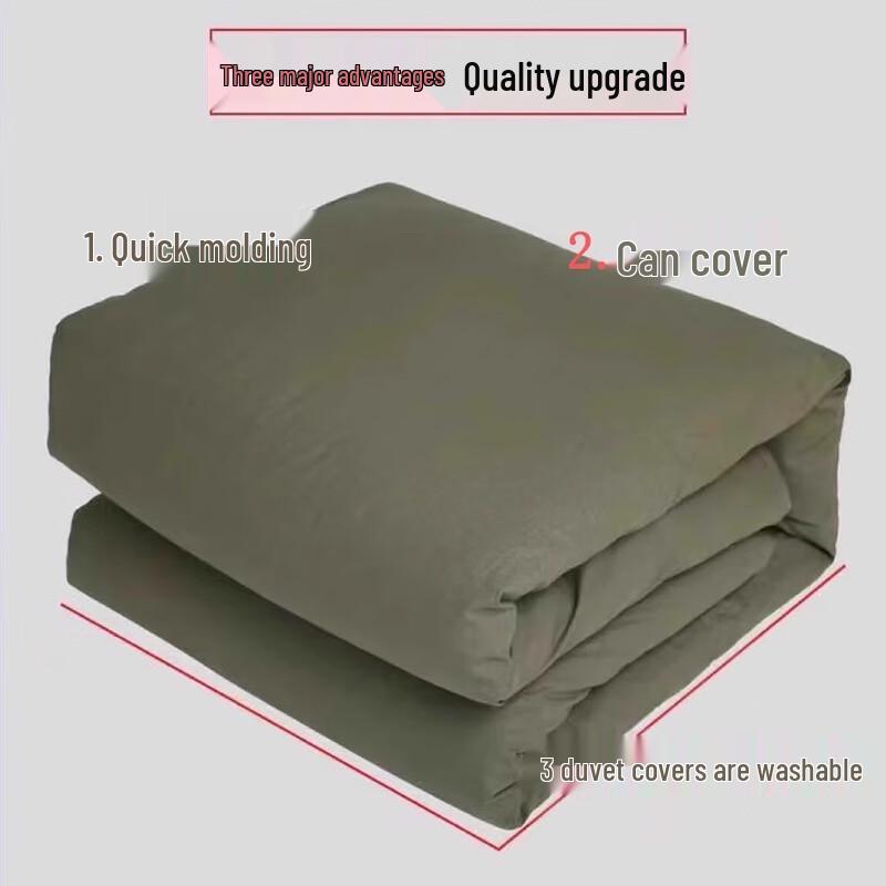 Mling Army Green Military Training Quilt Set