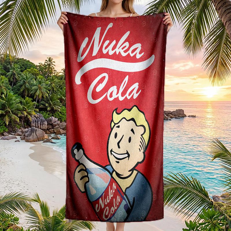 Large Beach Towel Quick Dry Absorbent Towel For Beach IndoorFallout Vault Boy
