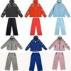 25 Devils Island Embroidered Letter Windbreaker Jacket Pants Set American Street Casual Zip Suit Teens