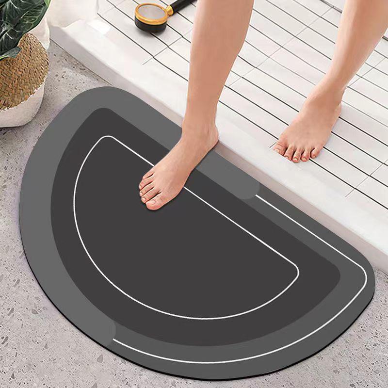 Simple Bathroom Mat Strong Absorbent Diatom Mud Mat Household Bathroom Dirty and Wear-resistant Quick Dry Non-slip Mat