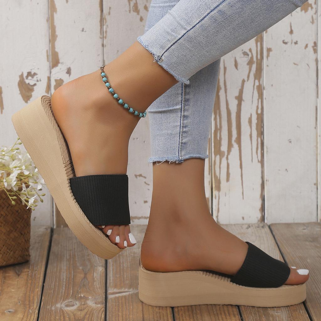 Imitation Wear Flipflops Fashion Outside Twine Bottom Womens Slippers Sandals Thick Sole Fashion Summer Slippers