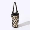 Hand-woven Mesh Bag Water Cup Net Bag Cup Cover Outdoor Leisure Hand-held Water Cup Net Bag Retro Net Celebrity Cup Cover