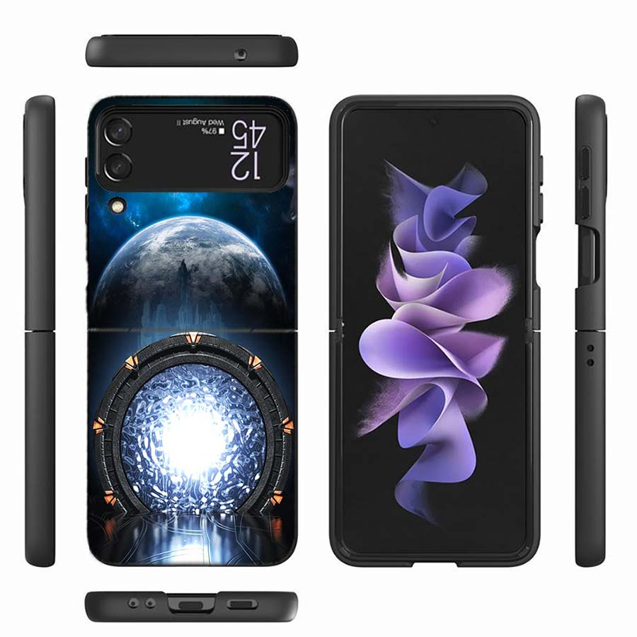 

Чехол для телефона Stargate Atlantis для Samsung Z Flip 7 6 Z Flip 5 5G Galaxy Z Flip 3 4 5G Ударопрочный Жесткий Чехол TPU PC Coque Capa So Galaxy Z Flip 5 5G