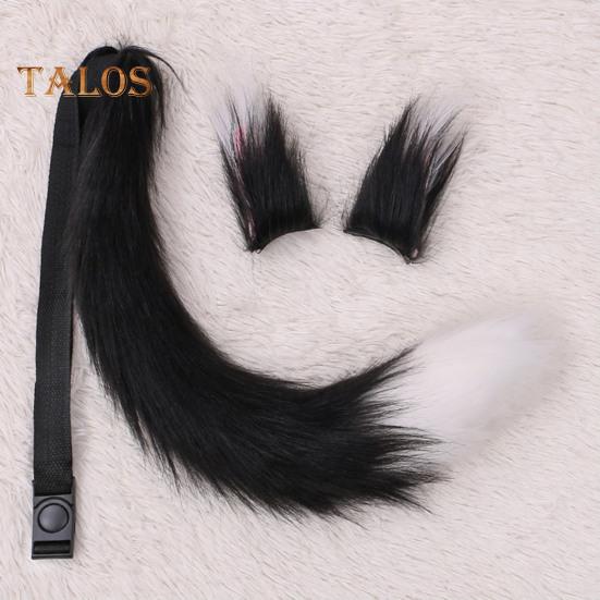 Fuchsohren Schwanz Set Handgemachtes Plüsch Tier Cosplay Requisiten Realistisches Design Rollenspiel Halloween Party Zubehör