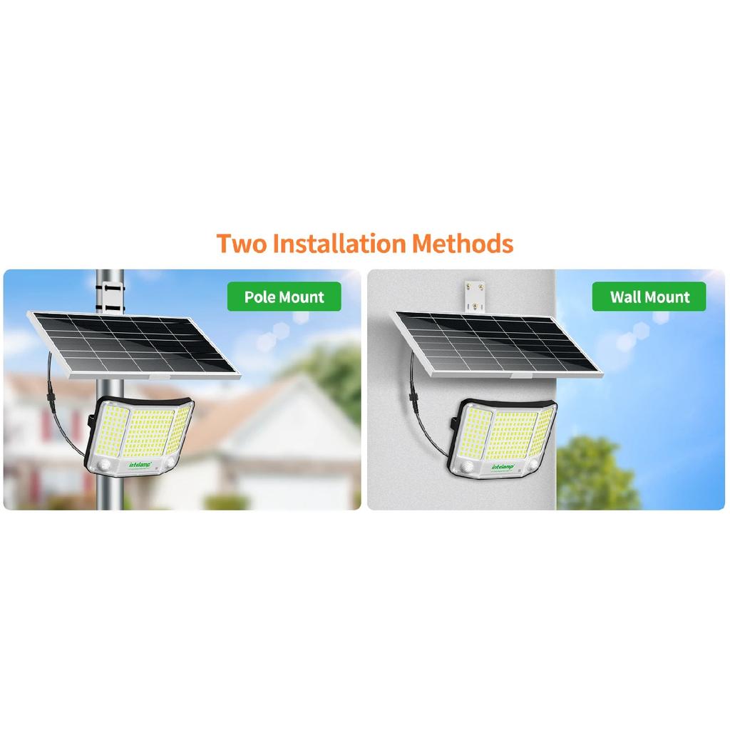 High Bright Solar Lights Outdoor Modes Motion Sensor Super Bright Wall Lamp Waterproof Street Light for Garden Yard Path Garage
