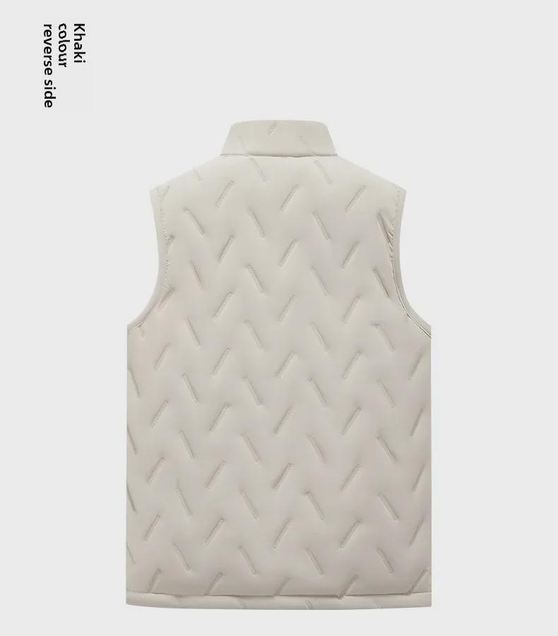 Men's Plus Size Velvet Warm Vest - Autumn/Winter Twill Crepe Sleeveless Waistcoat