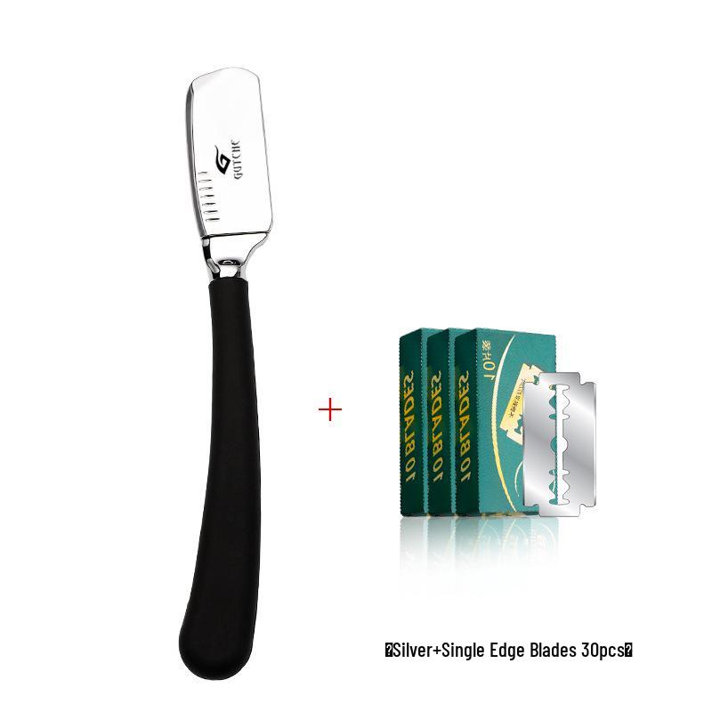Old-Fashioned Straight Handle Razor Shaving Set for Face & Head