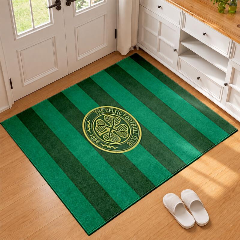 Celtic Football Club Teppich Fußmatte für Wohnzimmer oder Schlafzimmer Schutzmatte unter dem Stuhl Bürodeko Weihnachtsgeschenk Geburtstagsgeschenk