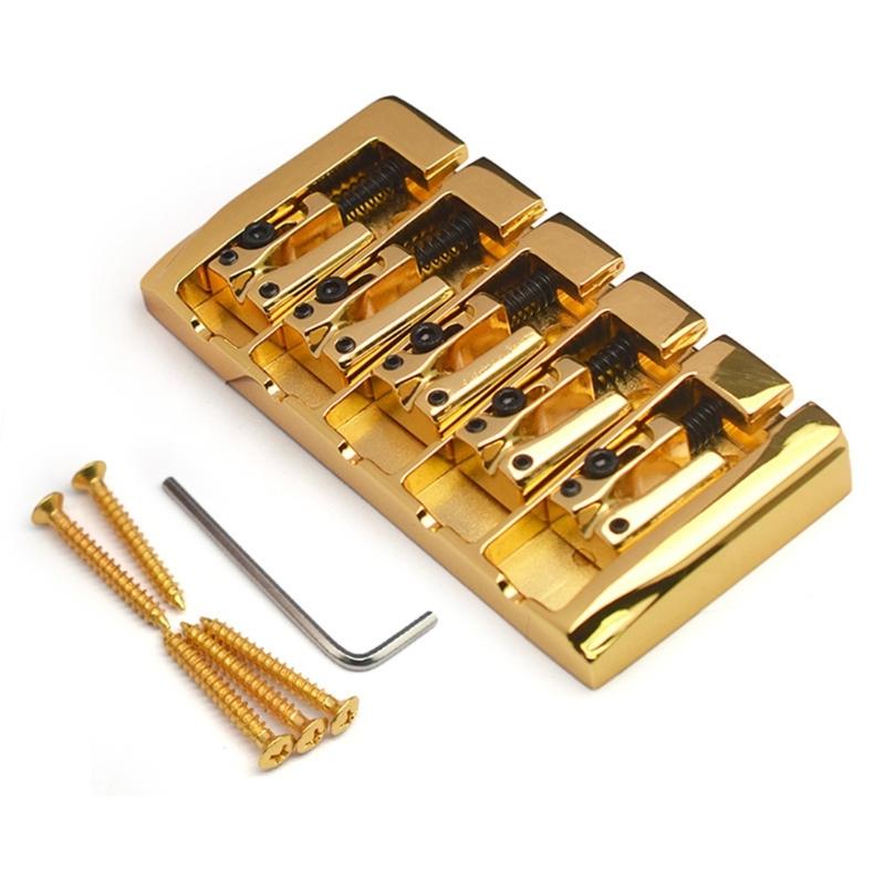 5 String Bass Bridge Assembly, 5 Strings Bass Bridge for 5 Strings Electric Bass