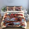 Dragon with swirling flames. Bedding sets Duvet cover sets Duvet covers Pillowcases(1 * Duvet Cover 2 * Pillowcases without duvet insert)