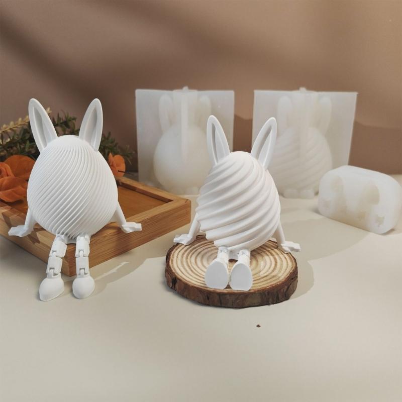 Food Grade Elastomer Rabbit Recyclable Easy Use Plastered Casting Art Decorative Figurine