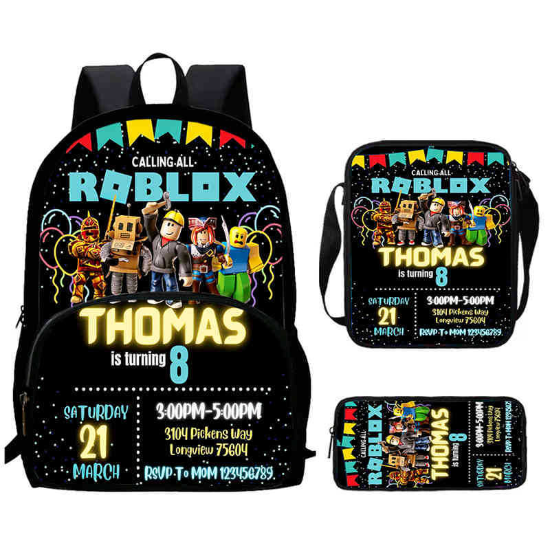 Roblox Printed Backpack, Children'S And Elementary School Bags