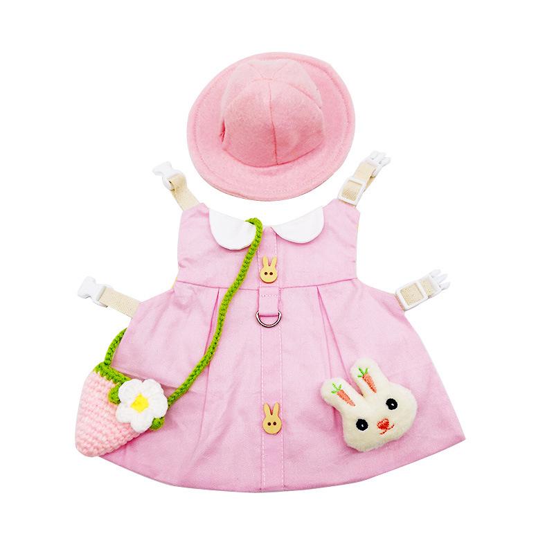 Cute Japanese Korean Style Pet Clothes & Leash for Rabbits and Cats