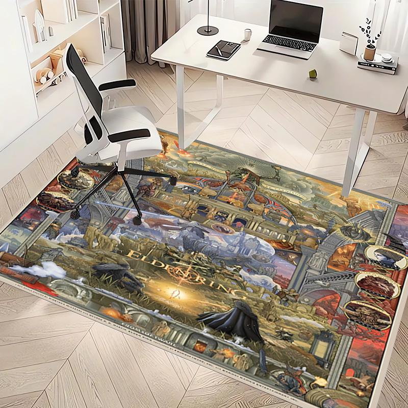 Game E-ELDEN R-RING Print Area Rug - Soft,Washable Non-Slip Indoor Mat,Living Room,Home Office Decorative Rug