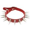 Dlouhý špičatý chokrový obojek pro ženy muže černá PU kůže Goth Emo Doplňky Punk Chocker Gotický náhrdelník Cosplay šperky