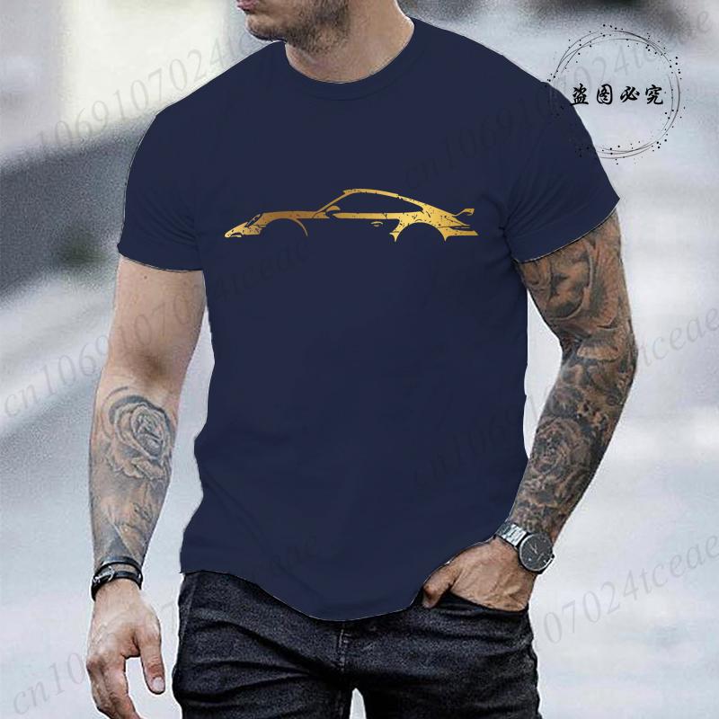 Mens Short Sleeved TShirts Funny Race Car Printed Mens Women Tshirt Round Neck Summer Top Minimalist Style Casual Clothing