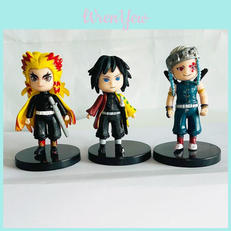 Demon Slayer Kimetsu No Yaiba Zestaw Figurek PVC Do Montażu Dla Kolekcjonerów Anime I Dekoracji Tortu