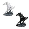 Horse Running Statue Modern Fighting Gift Desktop Resin Horse Sculpture for Bedroom Businesses Decorative Cabinet TV Stand