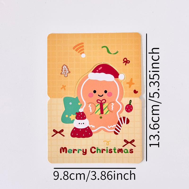 3D Retro Cartoon Christmas Card with Blank Handwritten Message Section