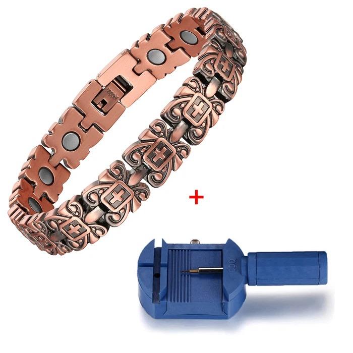 Brățări Magnetice din Cupru Pur pentru Ameliorarea Durerii Brățară Terapie Magnetică Ajustabilă Brățară pentru Îngrijirea Sănătății