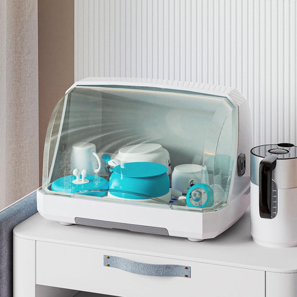 Desktop Cup Storage Rack Dustproof Countertop Multipurpope Drying Rack with Lid for Glass Tea Cup