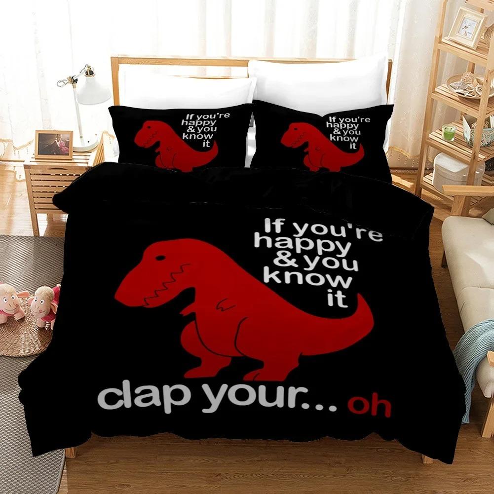 3D Dinosaur Duvet Cover Jurassic Bedding Set for Kids Boys Teen QueenKingFullTwin Microfiber Quilt Cover with 12 Pillowcase