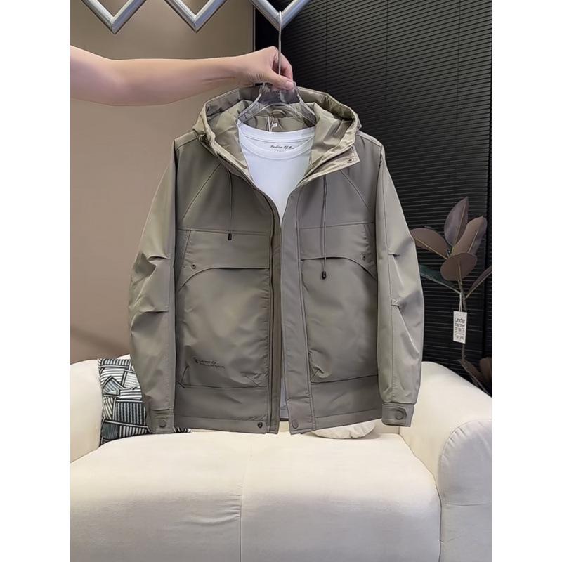 2024 Men's Fashionable Windproof Hooded Cotton Jacket – Thick, Loose, and Stylish for Autumn/Winter