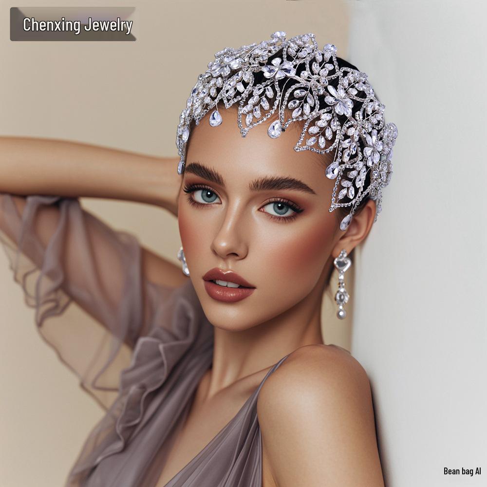 Chenxing CX426 Handmade Baroque Rhinestone Bridal Headband