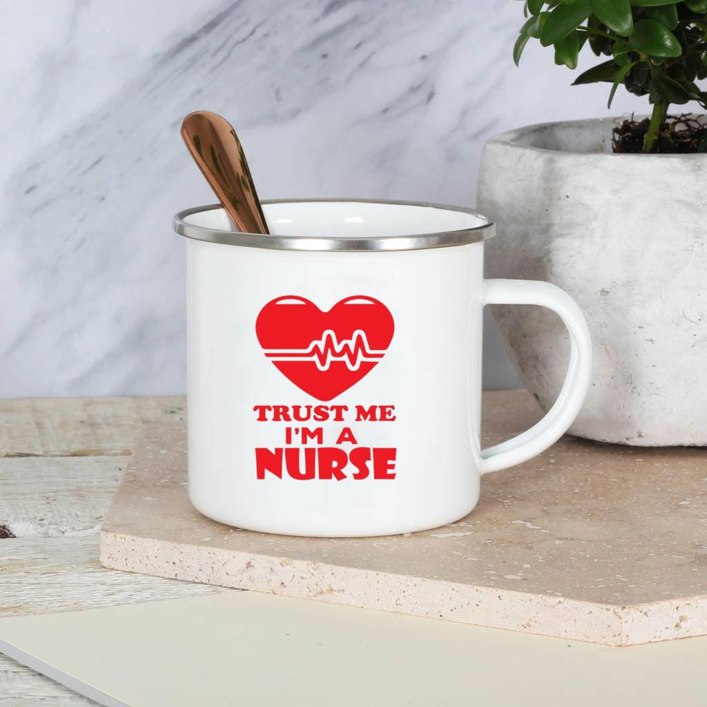 Best Nurse Ever Enamel Mug Cups With Handle It A Beautiful Day To Save Lives Nurse Aunt Birthday Perfect Gifts for Nurses Day