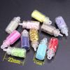 10Pcs Mini Glass Empty Bottle Small Wishing Bottle DIY Jewelry Keychain Pendant Empty Bottle Transparent Hanging Small Bottle