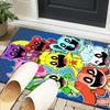 Happy smiling Cartoon Characters Office Rug Chair Mat, Game Carpet, Suitable for Front Door, Bedroom, Living Room, Desk, Holiday Gift
