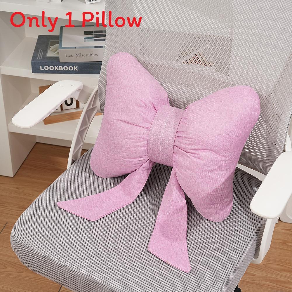 Modern Minimalist Polyester Butterfly Knot Throw Pillow For Living Room Decor