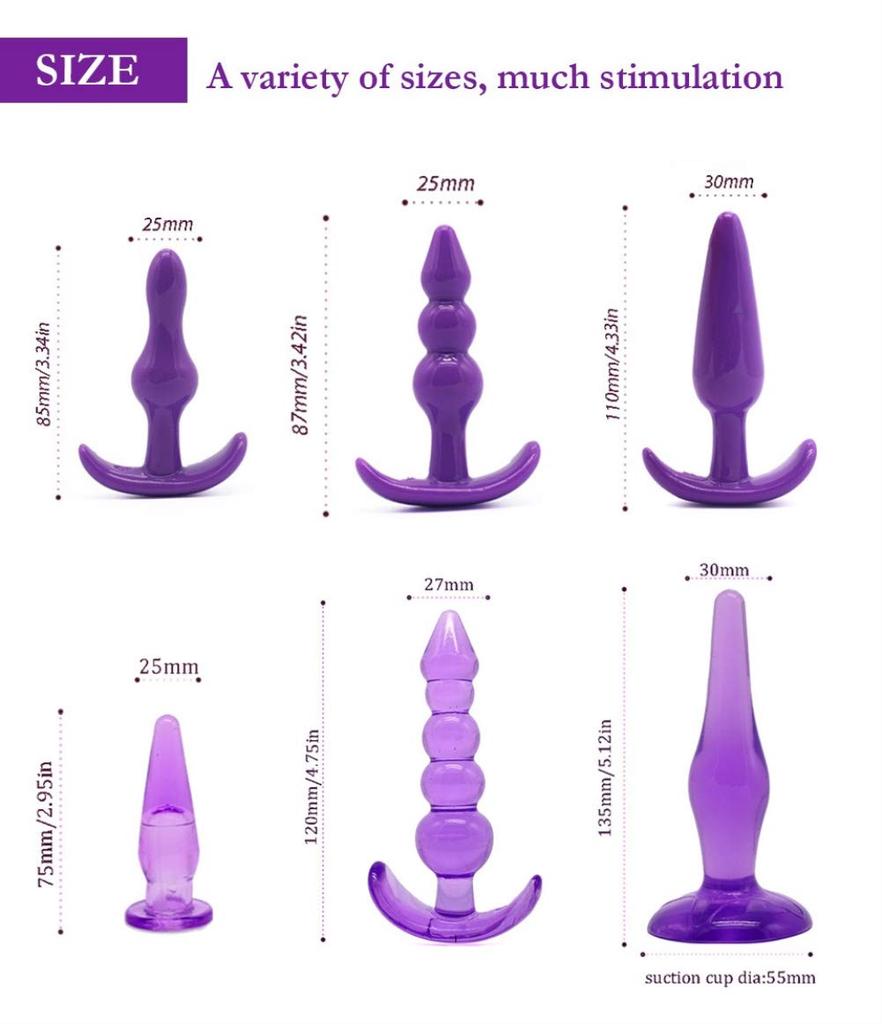 Sexy Toys 8PCS Butt Anal Plug Set Vibration Sensuality Vibrating Beads