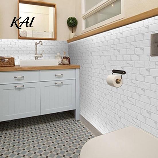 Waterproof Wall Stickers for Kitchen 6Pcs Marble Pattern Peel And Stick Backsplash, Brick Panels, Self Adhesive Low Cost House Refurbishment