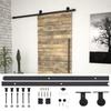 VidaXL Fixing Kit for Sliding Door 183 Cm Steel Black