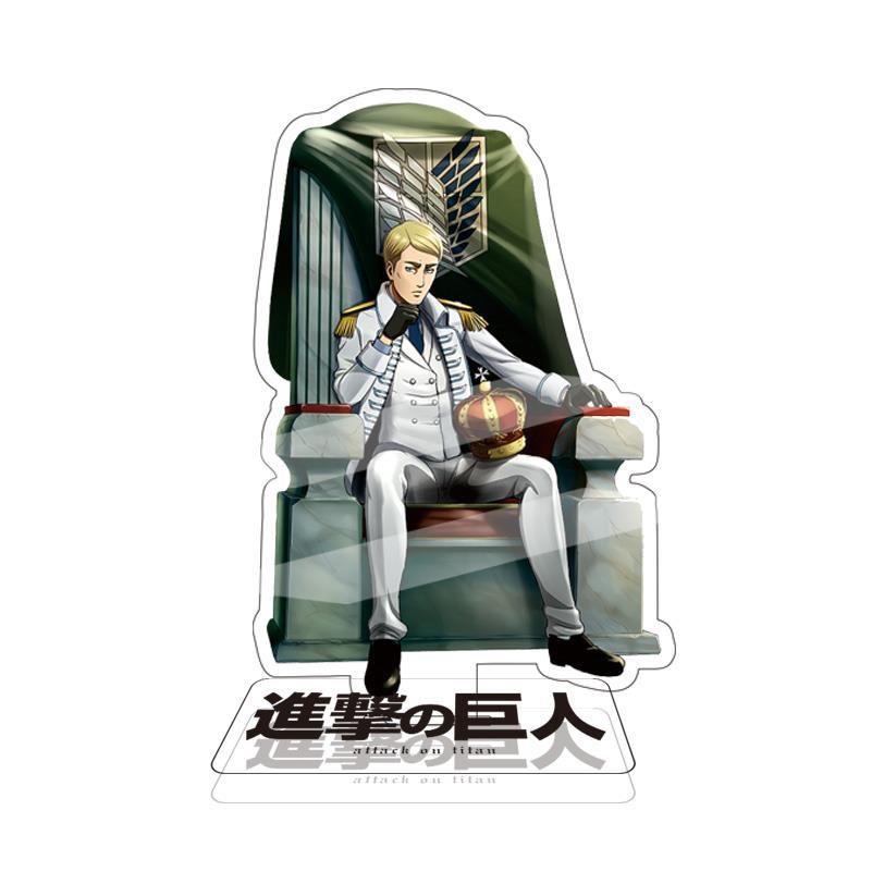 15CM Anime rysunek atak na tytana dwustronny stojak akrylowy płyta modelu Shingeki no Kyojin dekoracja biurka znak stojący