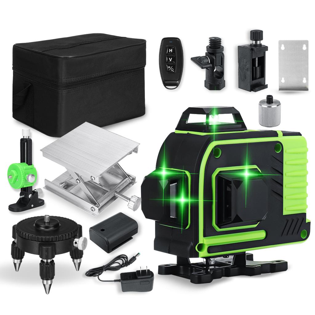 2//3//5 Lines 2//4//6 Points Green Laser Level Automatic Self Leveling 360 Rotating