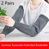 2Pairs Summer Cooling Arm Sleeves Sun Uv Protection Hand Cover Arm Warmers Running Fishing Cycling Basketball Sunscreen Sports S