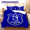 Everton Logo  Pattern Bedding Quilt Set Quilt Cover Pillowcase Home Decoration Birthday Gift (1 * Duvet Cover + 2 * Pillowcase, Without Core)