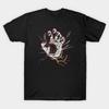 Men Black Print T-shirt Sybiotic Carbuncle No-Cut Transfer Paper Print Cotton Tshirt