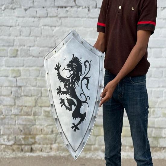 Drachen Templer Schild Handbemalt Kreuzritter Ritter Schild