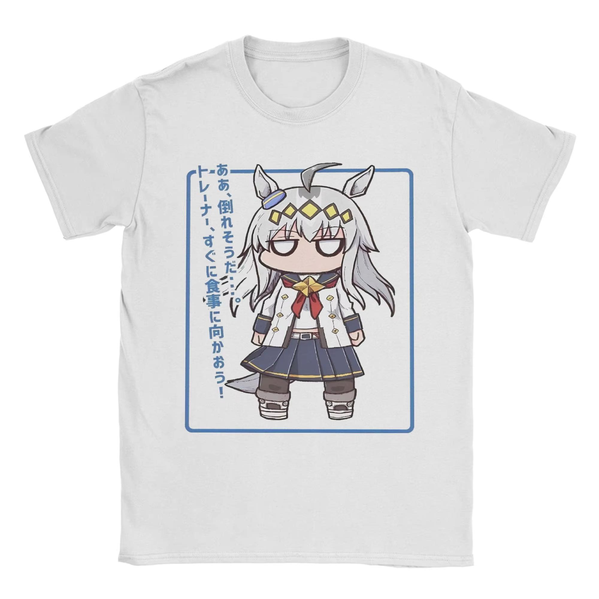 

2025 Summer Hot Sale Uma Musume Anime T Shirts Men Pure Cotton Fashion T-Shirt Round Collar Tees Short Sleeve Tops Plus Size Tee S