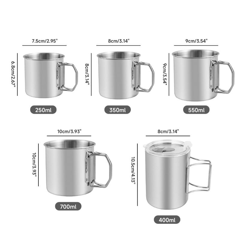Camping Coffee Cup Portable Cooking Drinking Water Cup Outdoor Kitchen Equipment Travel Cookware Drink Cup Tourist Mug