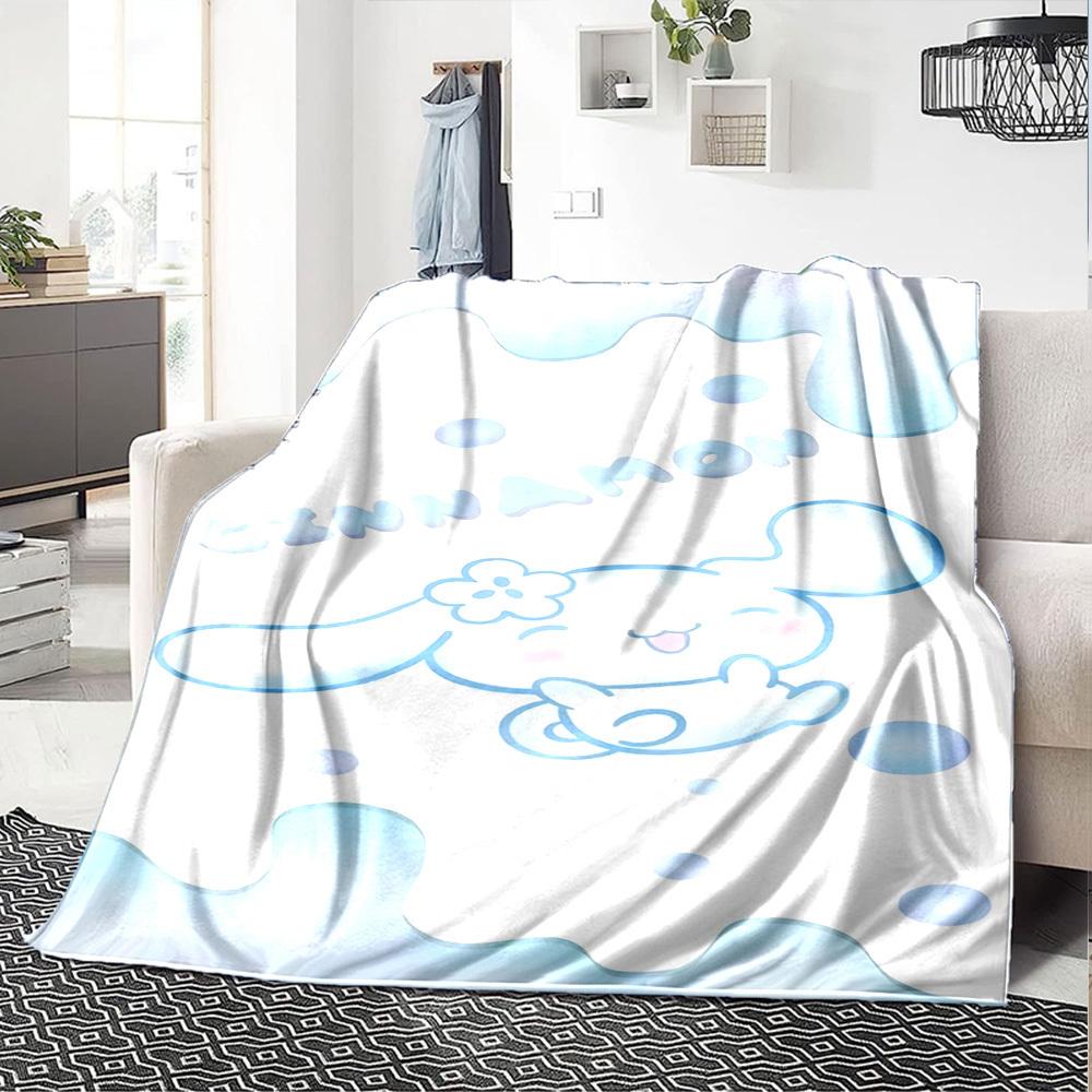 1pc NAME CINNAMON Blanket Lightweight Flannel Throw for Sofa Bed Travel Camping Livingroom Office Couch Chair