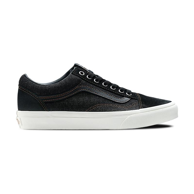 Vans Old Skool Leather Comfortable Versatile Low-Top Skate Shoes Unisex Sneaker Black VN000D7ZBPR