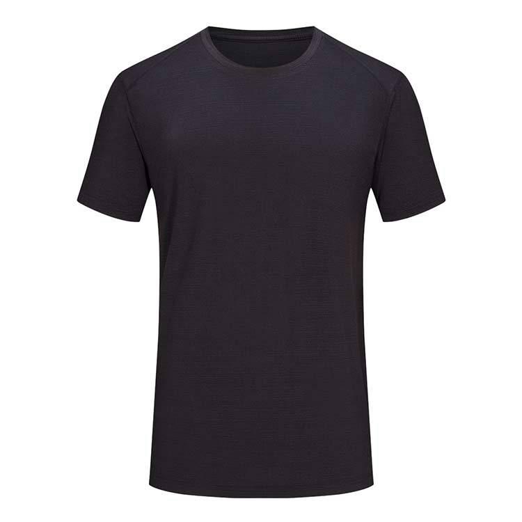 

WD-T101 Спортивная футболка с коротким рукавом и круглым вырезом для повседневного бега и тренировок - Дышащий и удобный спортивный топ L чёрный