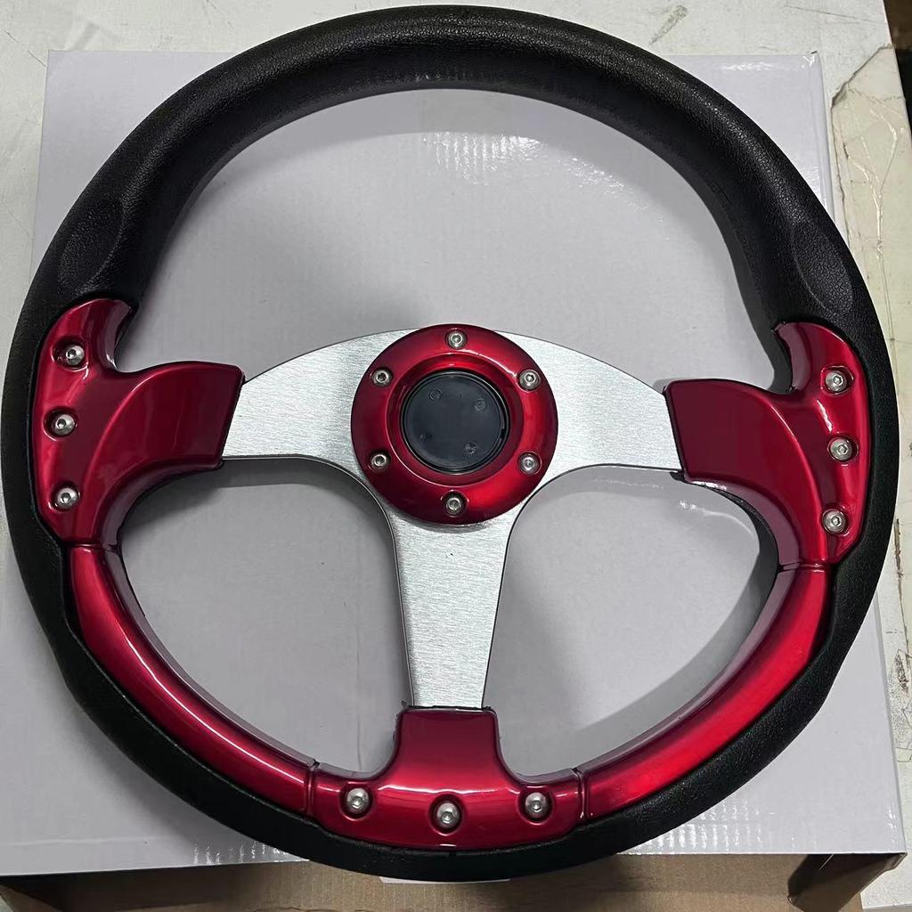 Volan de curse din fibră de carbon de 14 inch - Potrivire universală, Modificat pentru curse de imitație