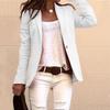 Cardigan Donna Monocolore Aperto Davanti Cappotto Formale a Maniche Lunghe